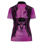 Personalised Moko Kauae New Zealand Women Polo Shirt Maori Chin Tattoo Pink - Aussie Hoodie