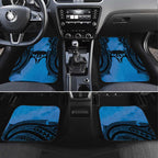 Personalised Moko Kauae New Zealand Car Mats Maori Chin Tattoo Blue - Aussie Hoodie