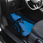 Personalised Moko Kauae New Zealand Car Mats Maori Chin Tattoo Blue - Aussie Hoodie