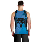 Personalised Moko Kauae New Zealand Men Tank Top Maori Chin Tattoo Blue - Aussie Hoodie