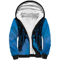 Personalised Moko Kauae New Zealand Sherpa Hoodie Maori Chin Tattoo Blue - Aussie Hoodie