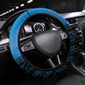 Moko Kauae New Zealand Steering Wheel Cover Maori Chin Tattoo Blue - Aussie Hoodie
