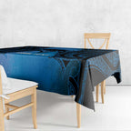 Personalised Moko Kauae New Zealand Tablecloth Maori Chin Tattoo Blue - Aussie Hoodie