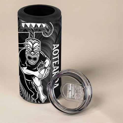New Zealand Silver Fern Rugby 4 in 1 Can Cooler Tumbler All Black Koru Maori