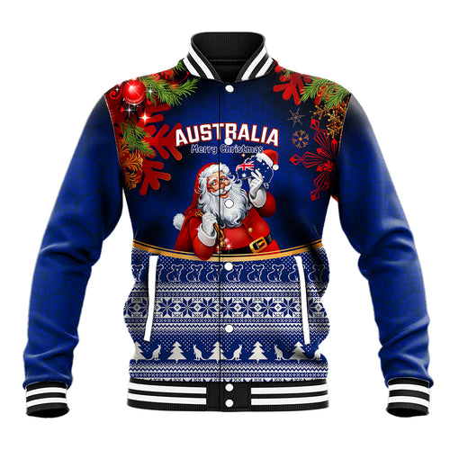 personalised-christmas-in-july-baseball-jacket-happy-santa-claus-with-australia-map-blue-style