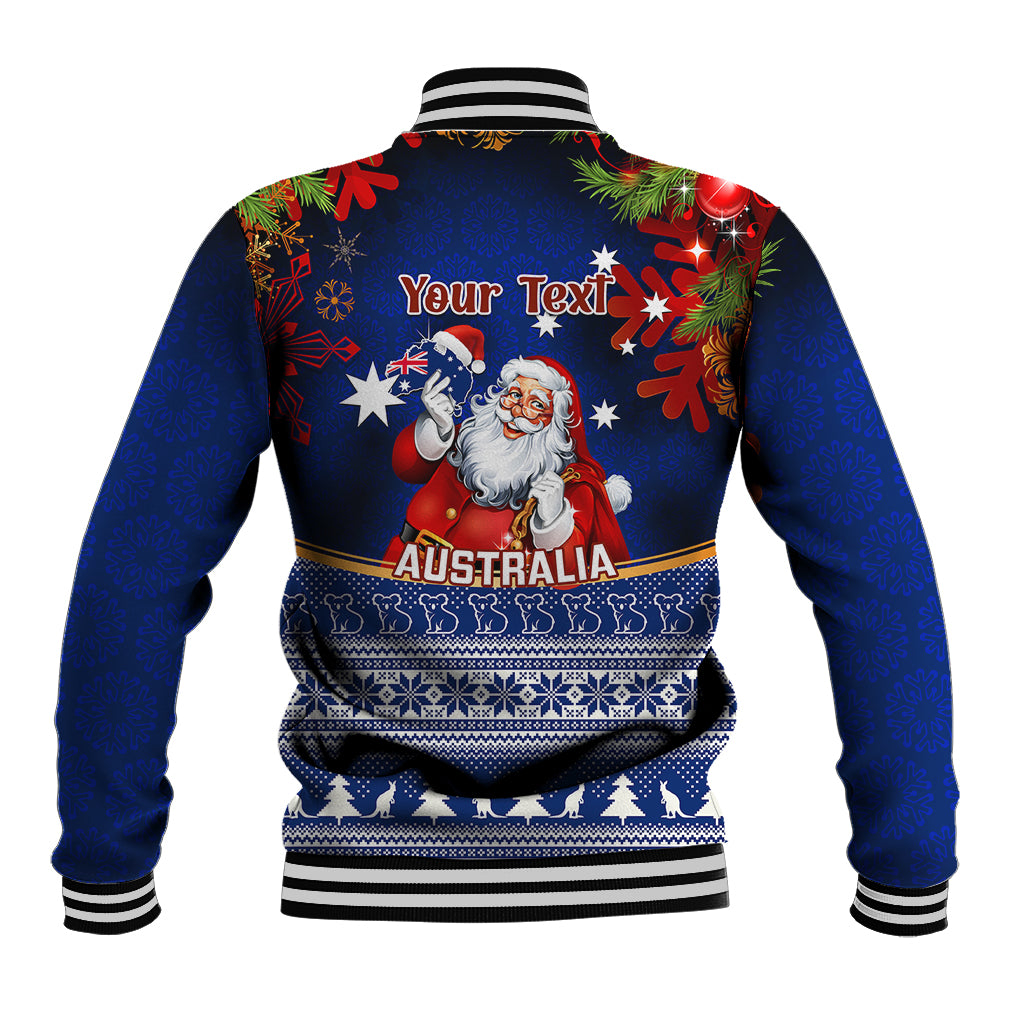 personalised-christmas-in-july-baseball-jacket-happy-santa-claus-with-australia-map-blue-style