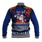 personalised-christmas-in-july-baseball-jacket-happy-santa-claus-with-australia-map-blue-style