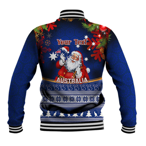personalised-christmas-in-july-baseball-jacket-happy-santa-claus-with-australia-map-blue-style