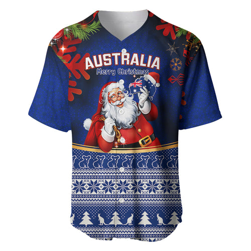 personalised-christmas-in-july-baseball-jersey-happy-santa-claus-with-australia-map-blue-style