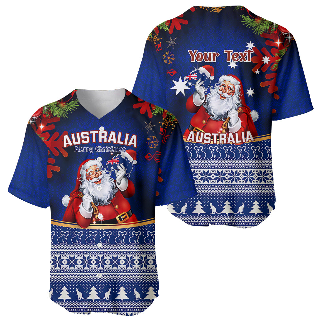 personalised-christmas-in-july-baseball-jersey-happy-santa-claus-with-australia-map-blue-style