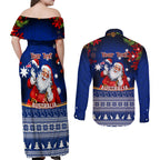 personalised-christmas-in-july-couples-matching-off-shoulder-maxi-dress-and-long-sleeve-button-shirts-happy-santa-claus-with-australia-map-blue-style