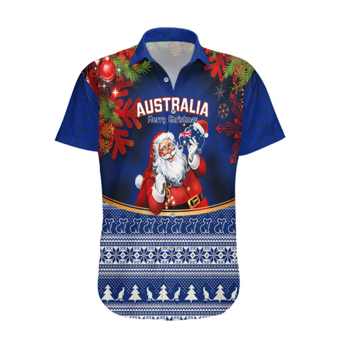 personalised-christmas-in-july-hawaiian-shirt-happy-santa-claus-with-australia-map-blue-style