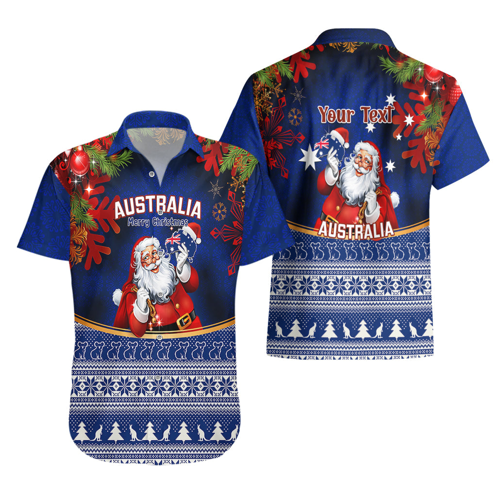 personalised-christmas-in-july-hawaiian-shirt-happy-santa-claus-with-australia-map-blue-style