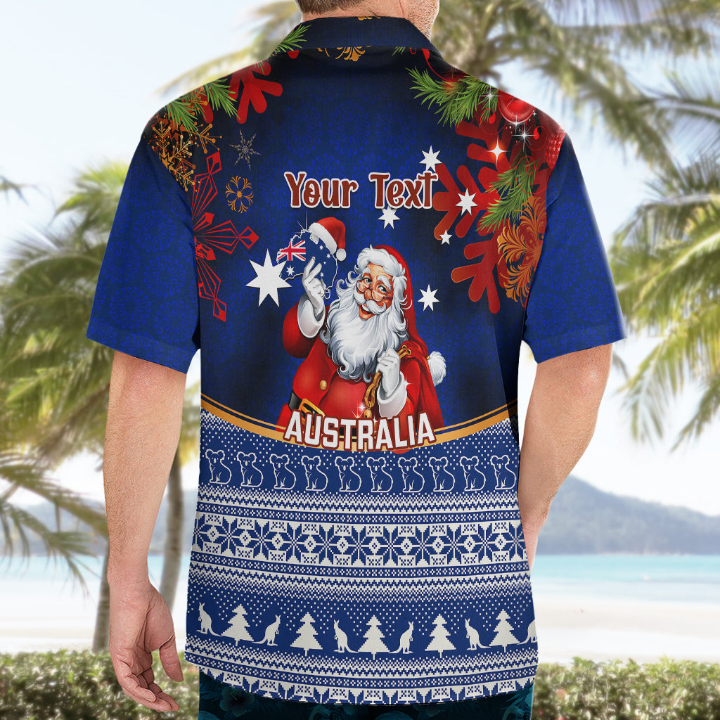 personalised-christmas-in-july-hawaiian-shirt-happy-santa-claus-with-australia-map-blue-style