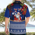 personalised-christmas-in-july-hawaiian-shirt-happy-santa-claus-with-australia-map-blue-style