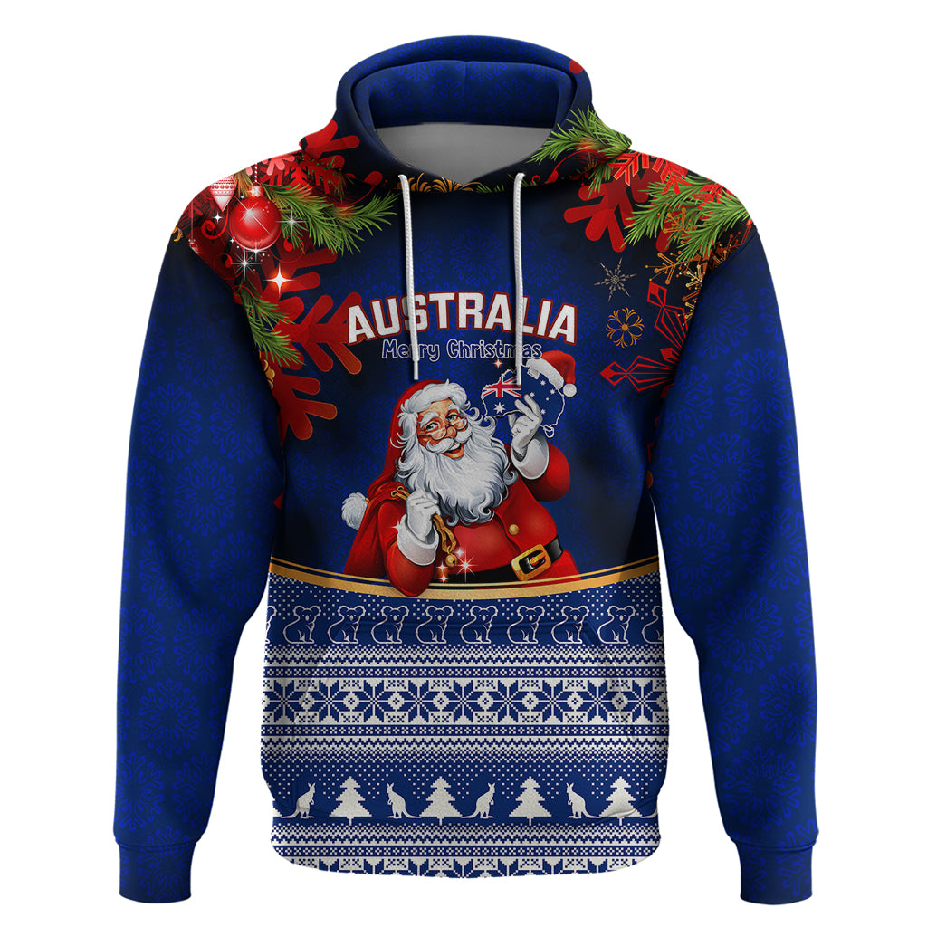 personalised-christmas-in-july-hoodie-happy-santa-claus-with-australia-map-blue-style