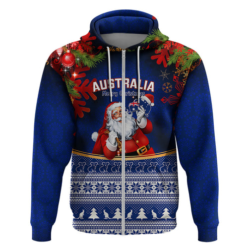 personalised-christmas-in-july-hoodie-happy-santa-claus-with-australia-map-blue-style