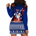 personalised-christmas-in-july-hoodie-dress-happy-santa-claus-with-australia-map-blue-style