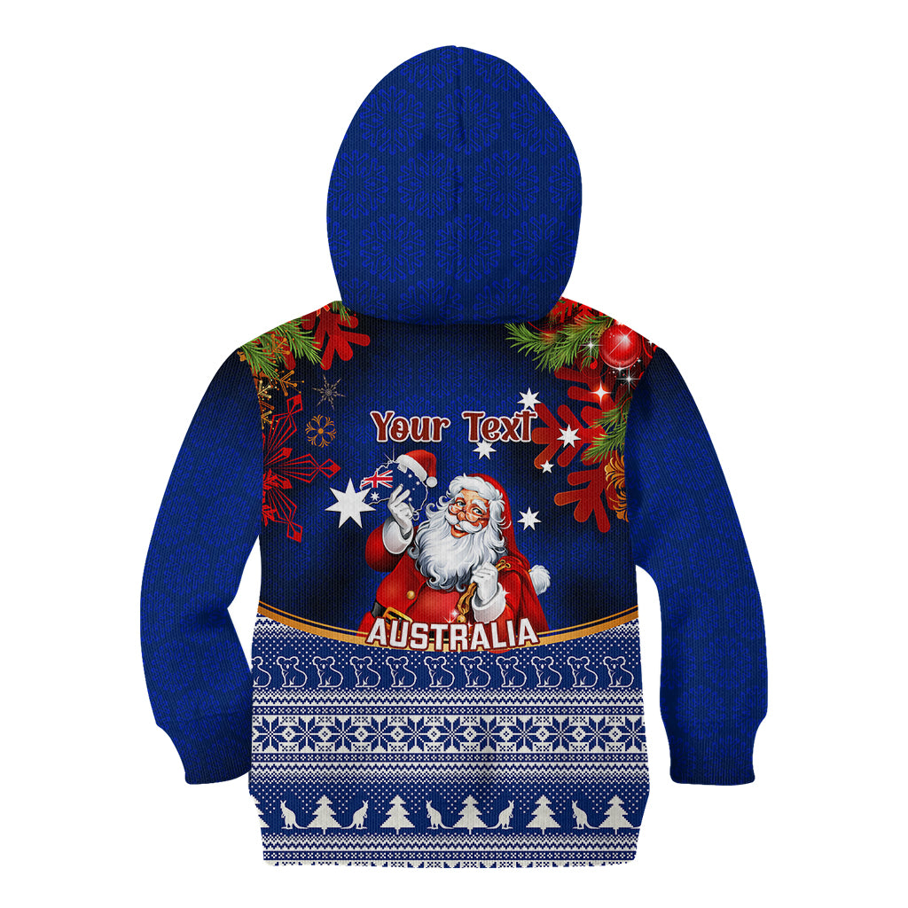 personalised-christmas-in-july-kid-hoodie-happy-santa-claus-with-australia-map-blue-style