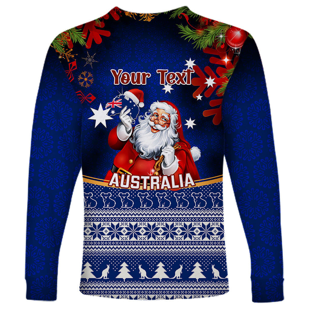 personalised-christmas-in-july-long-sleeve-shirt-happy-santa-claus-with-australia-map-blue-style