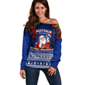 personalised-christmas-in-july-off-shoulder-sweater-happy-santa-claus-with-australia-map-blue-style