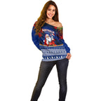 personalised-christmas-in-july-off-shoulder-sweater-happy-santa-claus-with-australia-map-blue-style