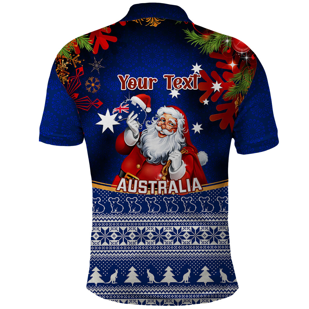 personalised-christmas-in-july-polo-shirt-happy-santa-claus-with-australia-map-blue-style