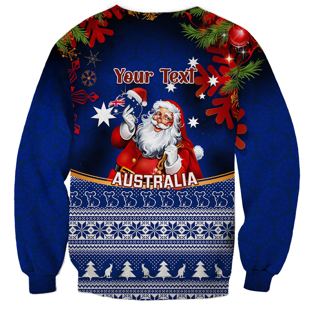 personalised-christmas-in-july-sweatshirt-happy-santa-claus-with-australia-map-blue-style