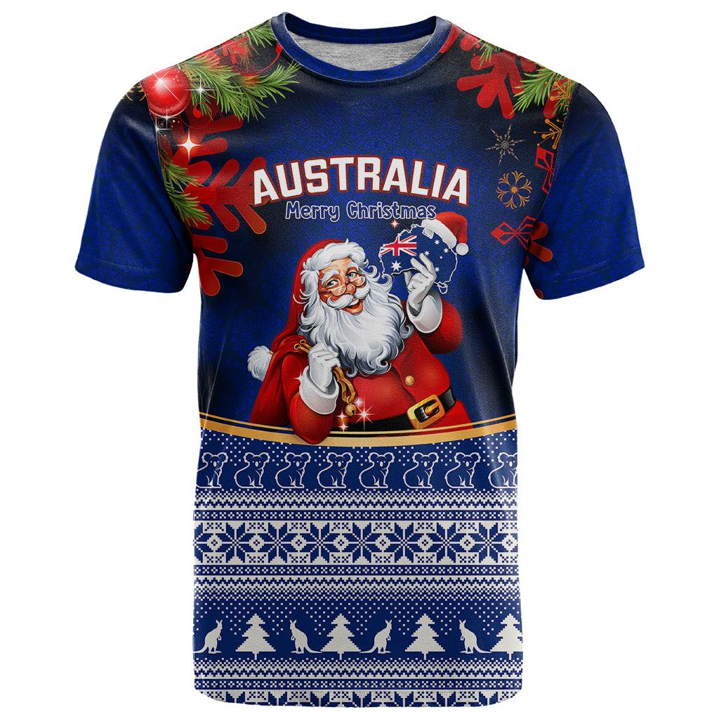 personalised-christmas-in-july-t-shirt-happy-santa-claus-with-australia-map-blue-style