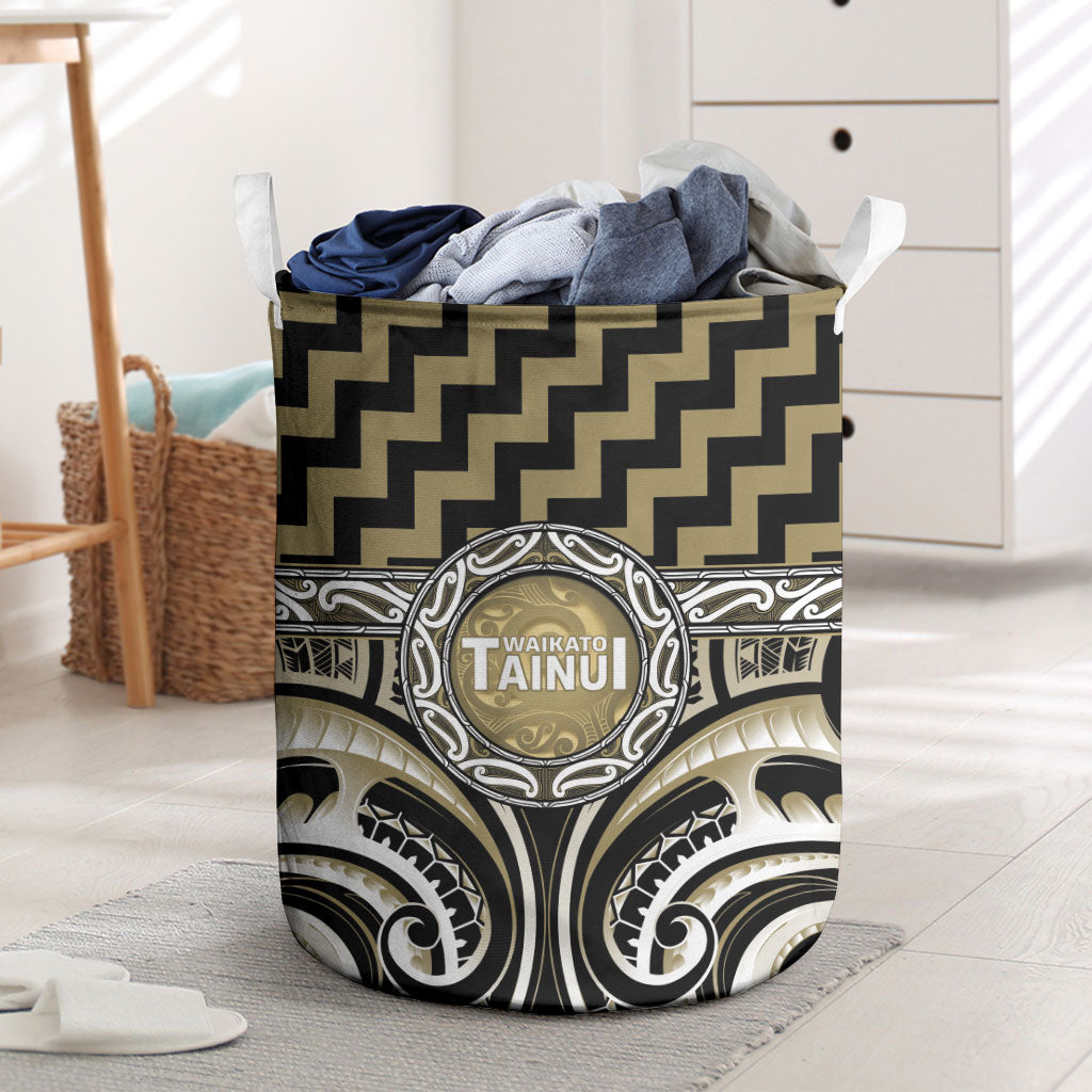 Aotearoa Waikato Tainui Laundry Basket Maori Iwi Poutama Puhoro Tattoo