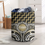 Aotearoa Waikato Tainui Laundry Basket Maori Iwi Poutama Puhoro Tattoo