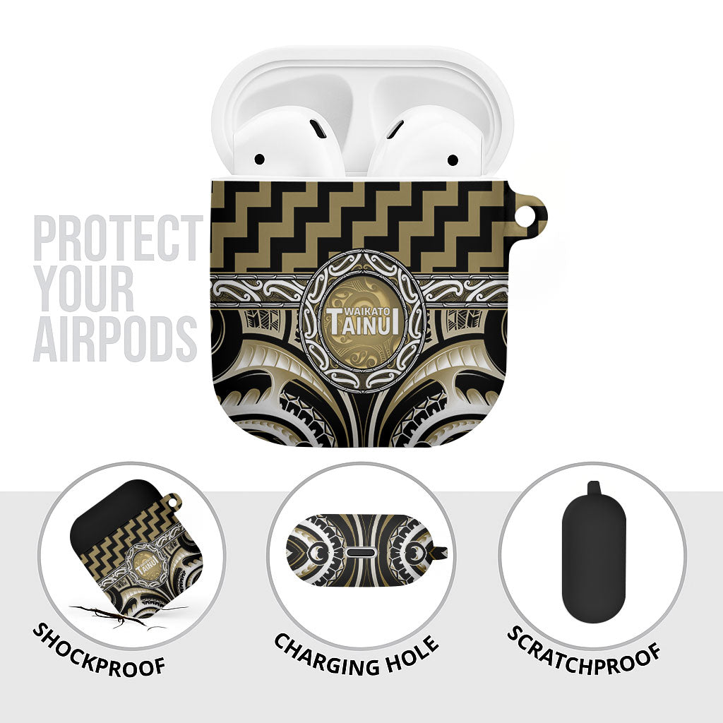 Aotearoa Waikato Tainui AirPods Case Maori Iwi Poutama Puhoro Tattoo