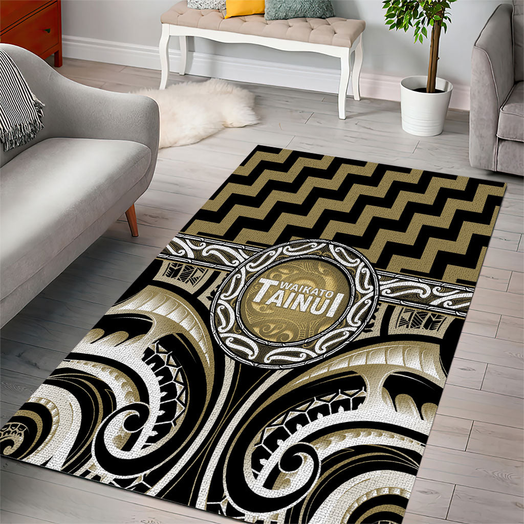Aotearoa Waikato Tainui Area Rug Maori Iwi Poutama Puhoro Tattoo