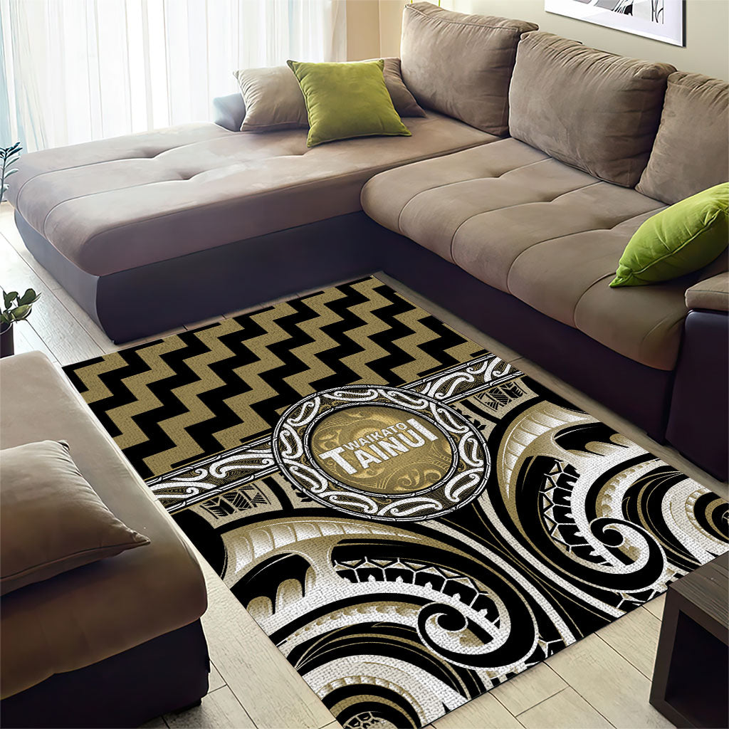 Aotearoa Waikato Tainui Area Rug Maori Iwi Poutama Puhoro Tattoo