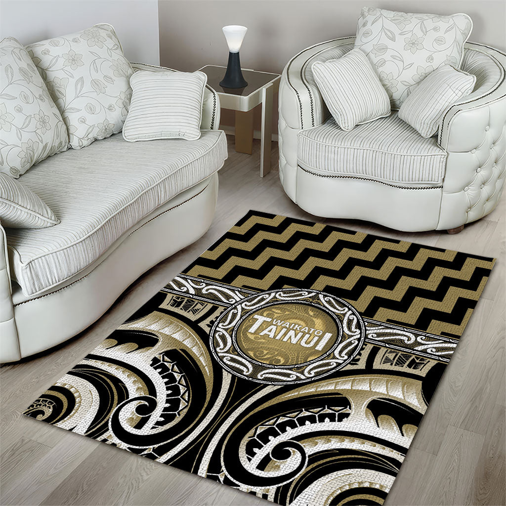 Aotearoa Waikato Tainui Area Rug Maori Iwi Poutama Puhoro Tattoo