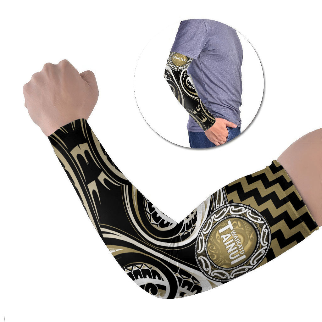 Aotearoa Waikato Tainui Personalised Arm Sleeves Maori Iwi Poutama Puhoro Tattoo