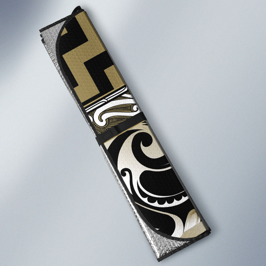 Aotearoa Waikato Tainui Auto Sun Shade Maori Iwi Poutama Puhoro Tattoo