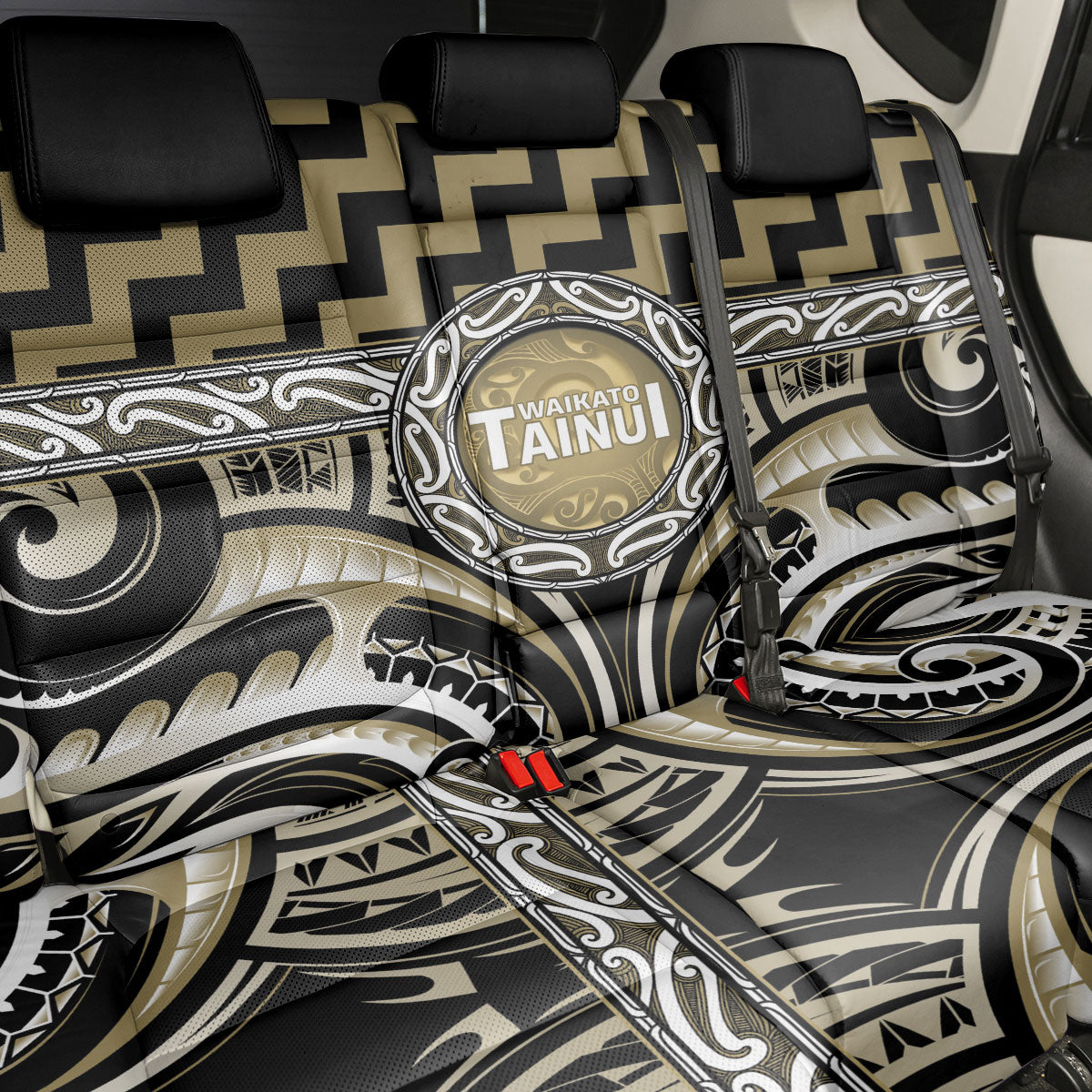Aotearoa Waikato Tainui Back Car Seat Cover Maori Iwi Poutama Puhoro Tattoo