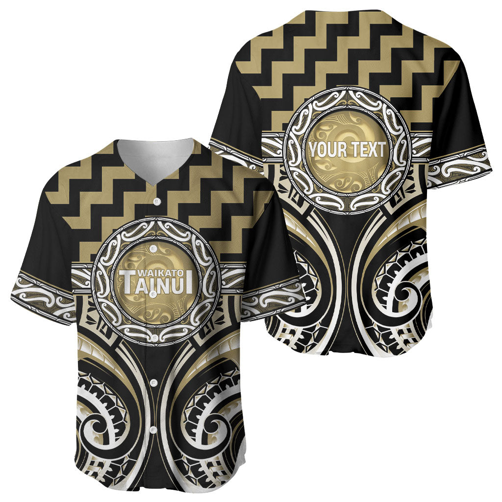Aotearoa Waikato Tainui Personalised Baseball Jersey Maori Iwi Poutama Puhoro Tattoo