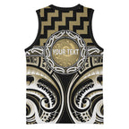 Aotearoa Waikato Tainui Personalised Basketball Jersey Maori Iwi Poutama Puhoro Tattoo