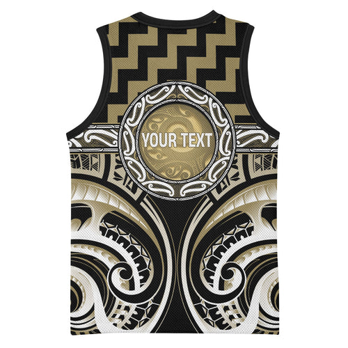 Aotearoa Waikato Tainui Personalised Basketball Jersey Maori Iwi Poutama Puhoro Tattoo
