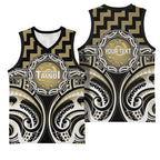 Aotearoa Waikato Tainui Personalised Basketball Jersey Maori Iwi Poutama Puhoro Tattoo