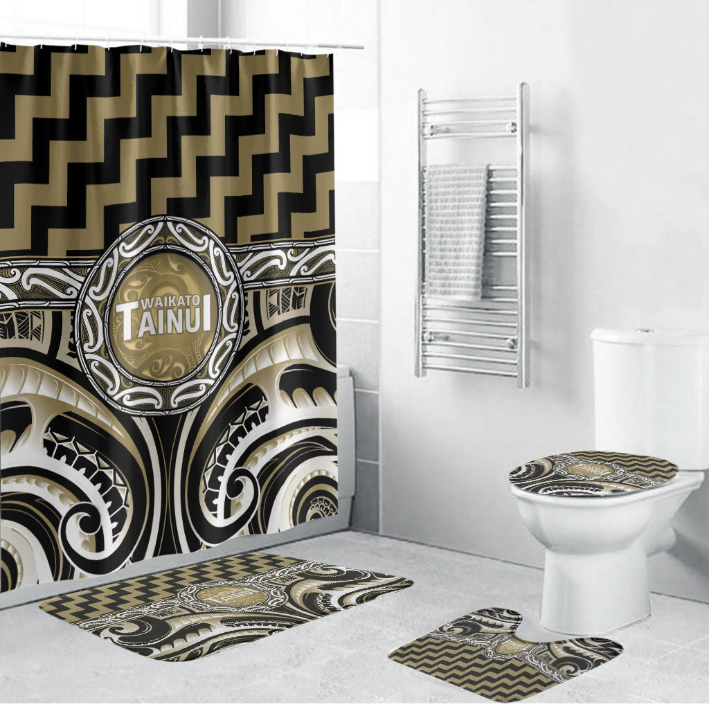 Aotearoa Waikato Tainui Bathroom Set Maori Iwi Poutama Puhoro Tattoo