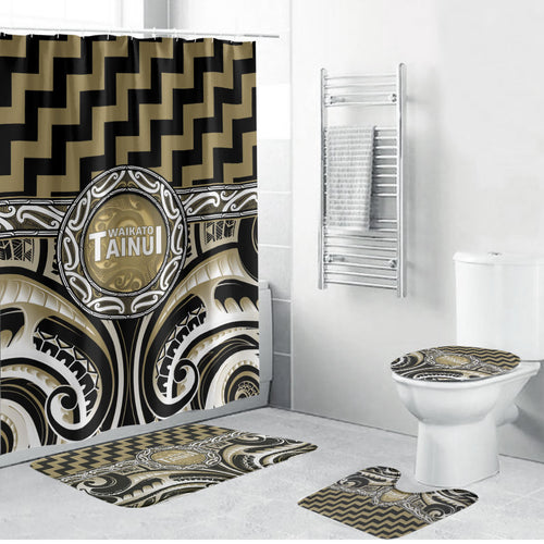 Aotearoa Waikato Tainui Bathroom Set Maori Iwi Poutama Puhoro Tattoo