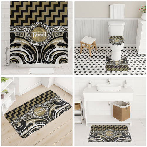 Aotearoa Waikato Tainui Bathroom Set Maori Iwi Poutama Puhoro Tattoo