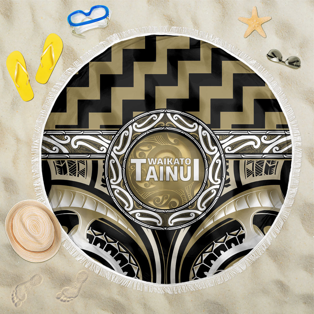 Aotearoa Waikato Tainui Beach Blanket Maori Iwi Poutama Puhoro Tattoo