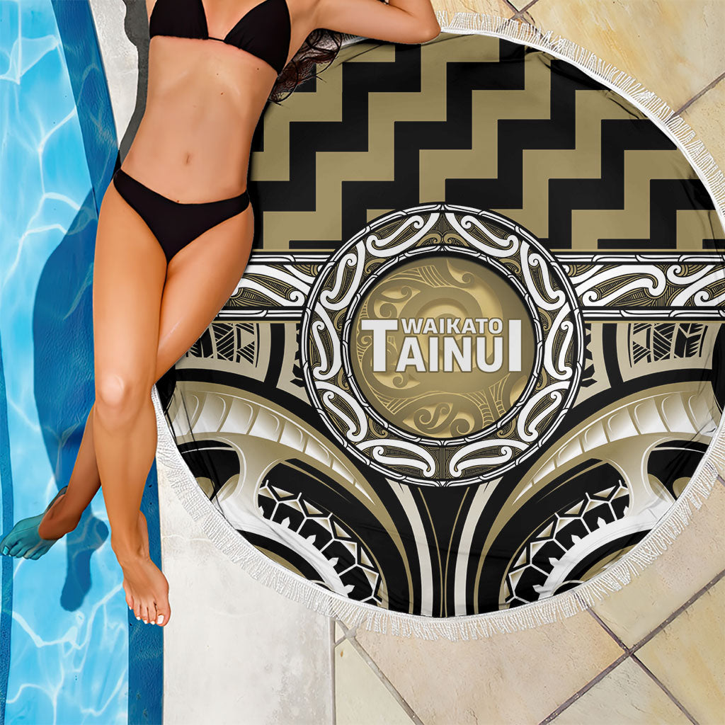 Aotearoa Waikato Tainui Beach Blanket Maori Iwi Poutama Puhoro Tattoo