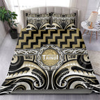 Aotearoa Waikato Tainui Bedding Set Maori Iwi Poutama Puhoro Tattoo