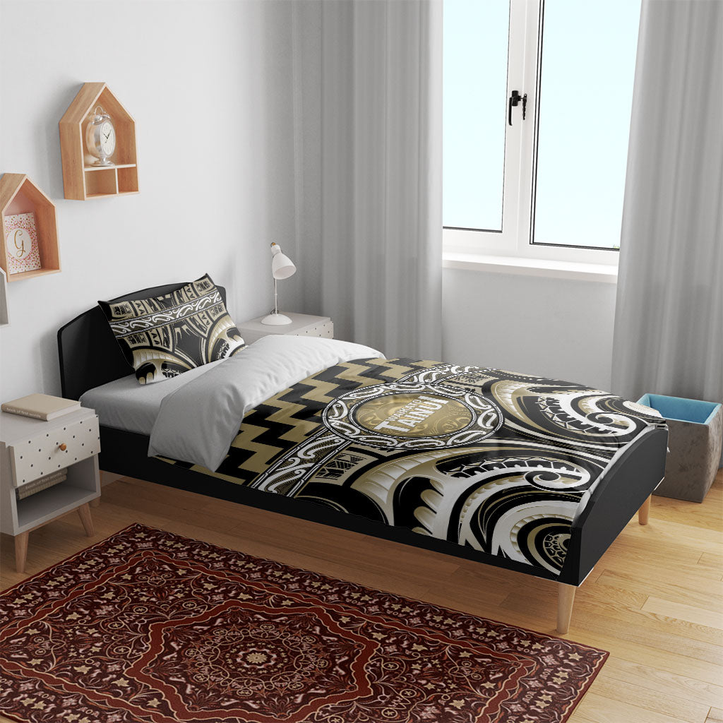 Aotearoa Waikato Tainui Bedding Set Maori Iwi Poutama Puhoro Tattoo