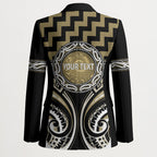 Aotearoa Waikato Tainui Personalised Blazer Maori Iwi Poutama Puhoro Tattoo